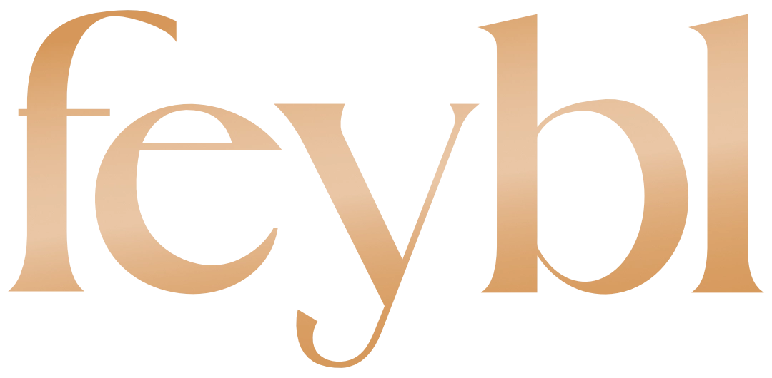 feybl-primary champagne gold wordmark